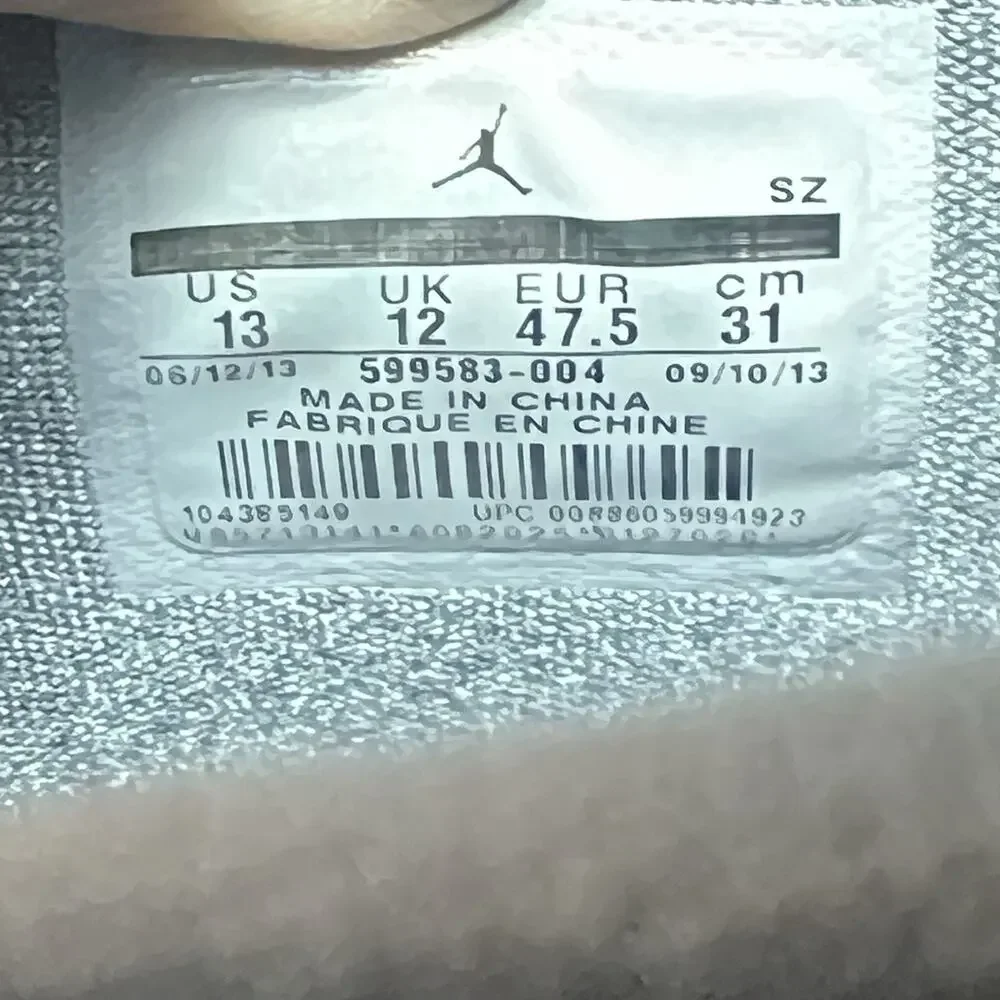 Nike Air Jordan Flight Club 80's Cool Gray/Black 599583-004 Men's Shoes Size 13.